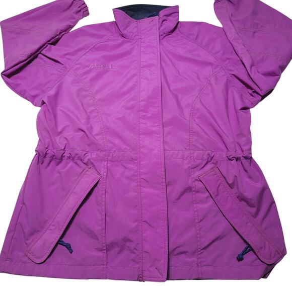 VINTAGE Columbia Jacket Womens Medium Purple Full Zip Columbia Jacket 90's - Picture 1 of 10